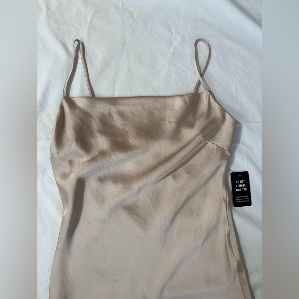 NWT XS Champagne Slip Dress Express adjustable shoulder straps - Picture 7 of 8